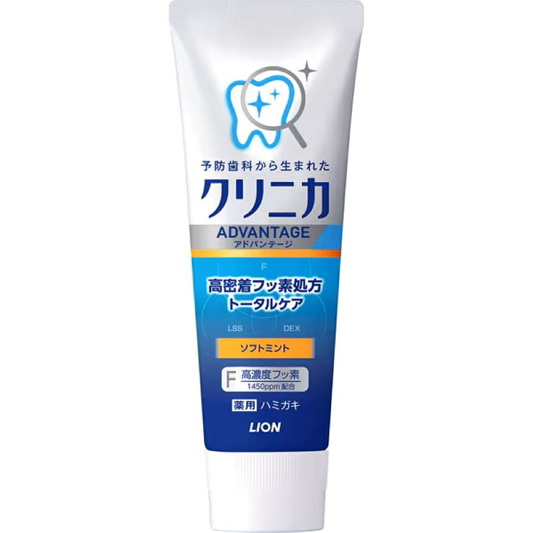 【日本直邮】Lion狮王 高氟酵素洁净防护牙膏 防蛀固齿清新口气 柔和薄荷味 130克
