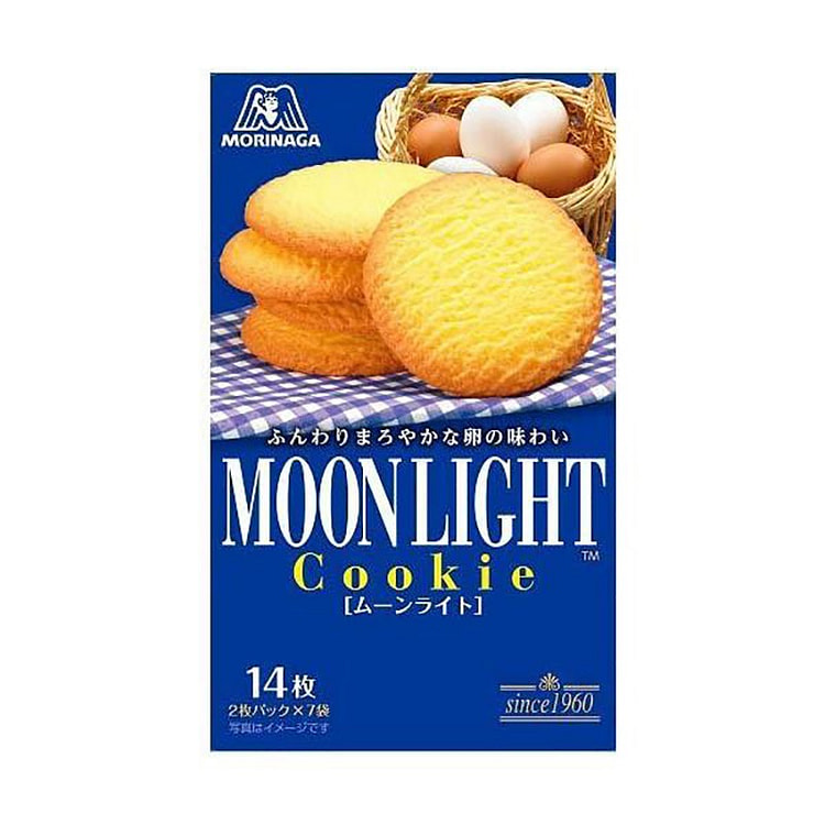 MORINAGA 月光派 鸡蛋牛奶曲奇饼干 14枚