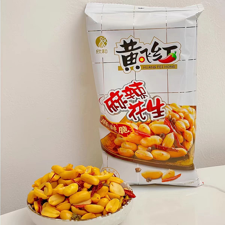 黄飞红欣和麻辣脆黄飞鸿花生210g大袋装酒鬼花生米