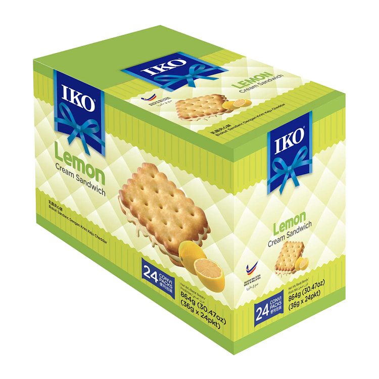 IKO Lemon Cream Sandwich (864g) 1 box
