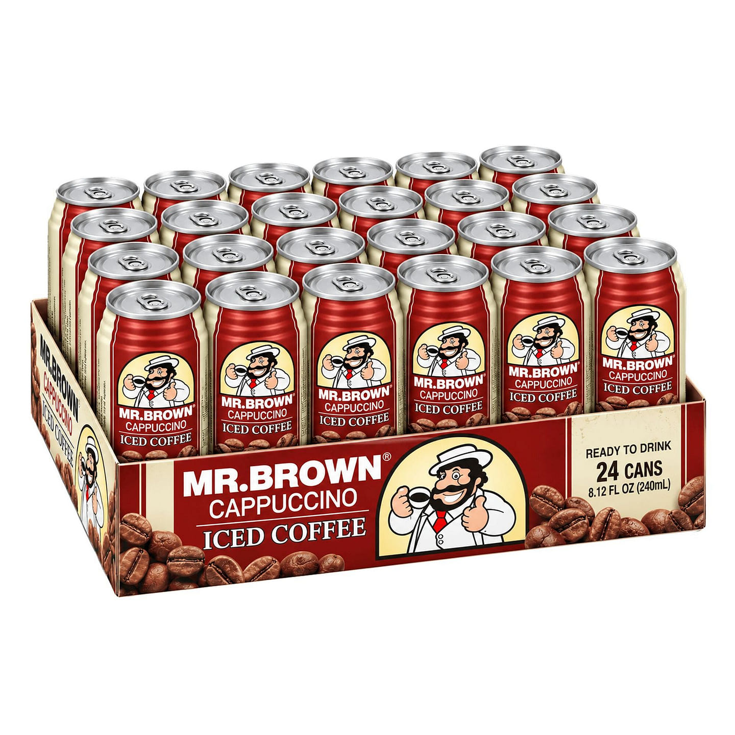 Mr. Brown Cappuccino Iced Coffee 8.12 oz 24 can
