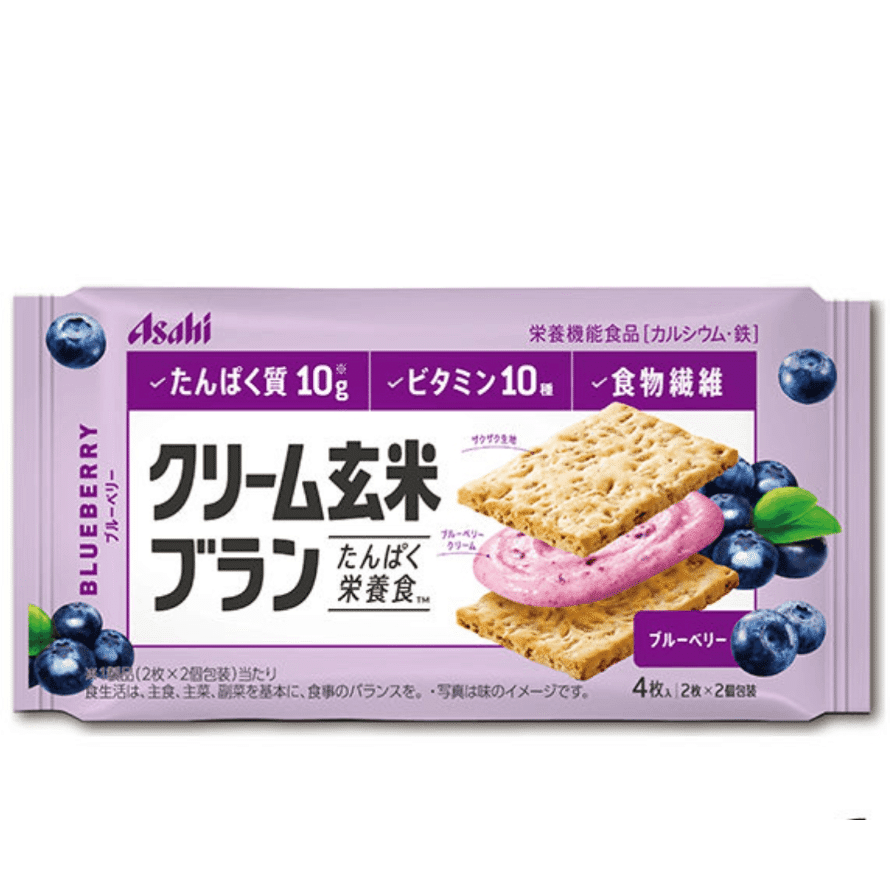 ASAHI Brown Rice Cream Biscuit Blueberry Flavor72g 1 個