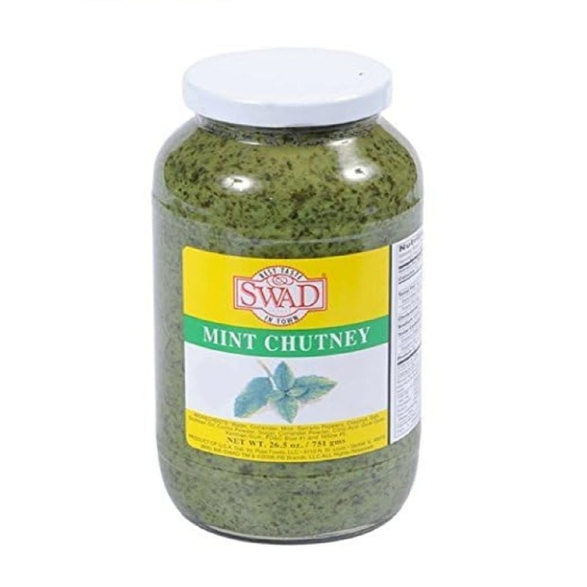 Swad Mint Chutney - 26.5 Oz/751g 1 bottle