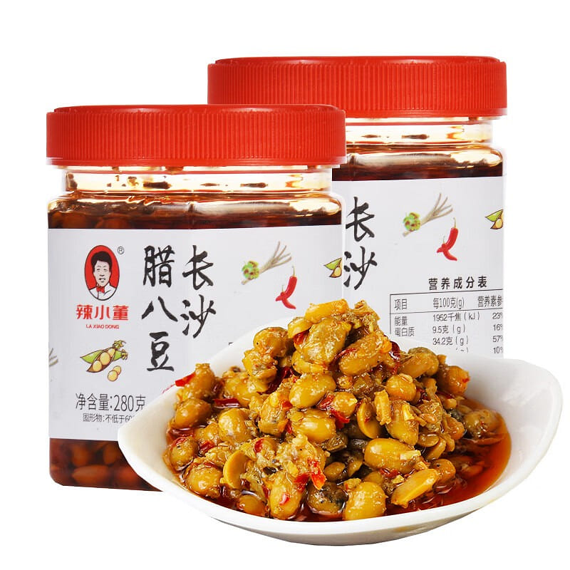 辣小董 长沙腊八豆 湖南香辣下饭菜 280g*2瓶 560 克