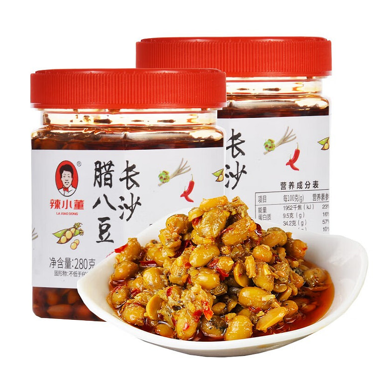 辣小董 长沙腊八豆 湖南香辣下饭菜 280g*2瓶