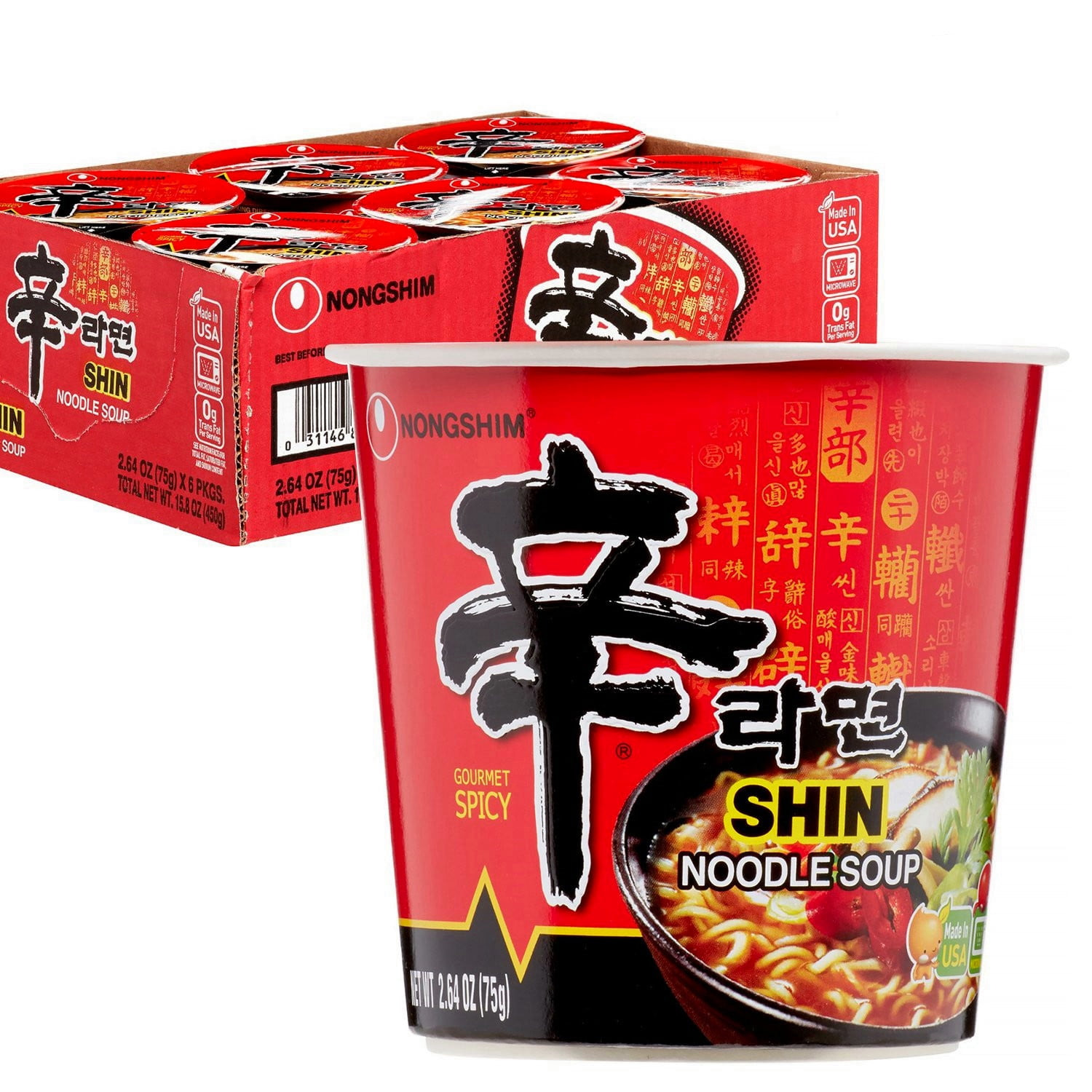 農心辣味拉麪 1 盒 - 6 包 15.84 盎司