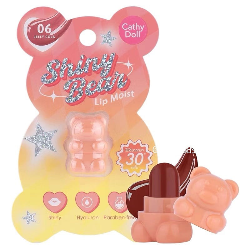 Cute Bear Lip Balm Lipstick – 06 Jelly Cola 1Pc 1.1 g