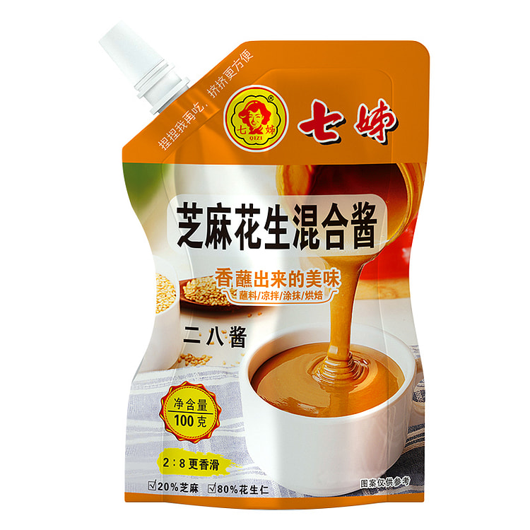 七姊 芝麻花生混合酱二八酱火锅调料 100g*1袋