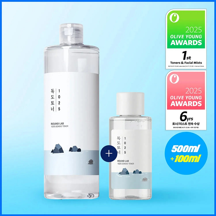 ROUND LAB Dokdo Toner Jumbo Size 500ml+Toner 100ml 1 each