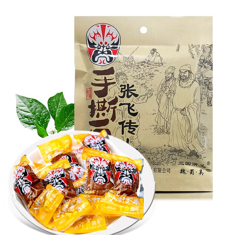 张飞传人手撕豆干五香味川味休闲零食 180g*2