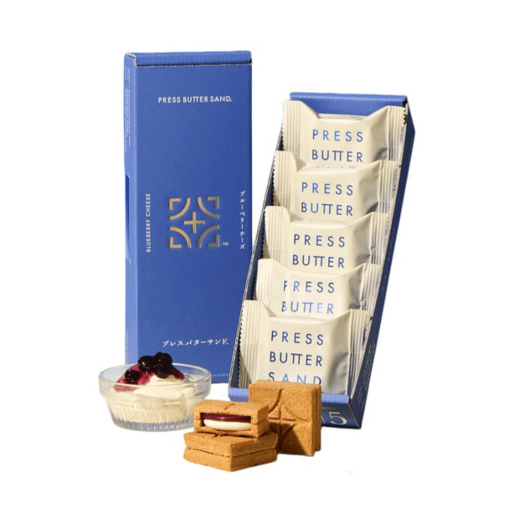 Blueberry Cheese Butter Sandwich Cookies (5-pack) 1 box