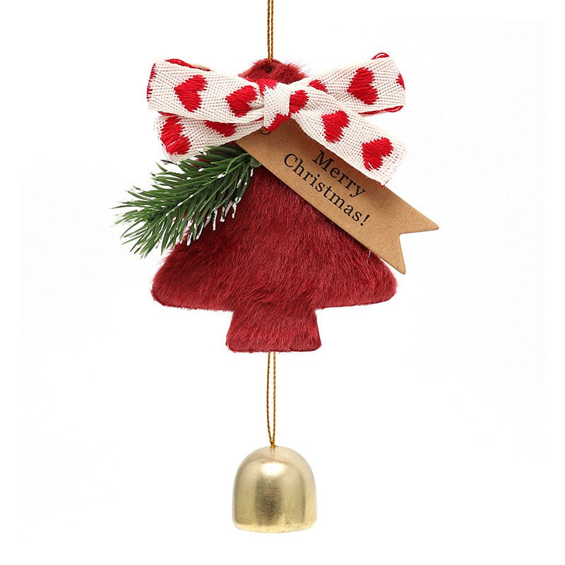 Christmas Tree Bell Ornament Decorations – Red 1 count