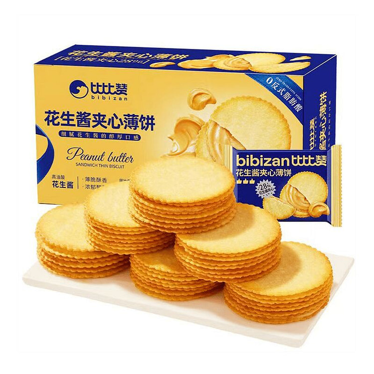 比比赞 花生酱夹心薄饼 155g 1 盒