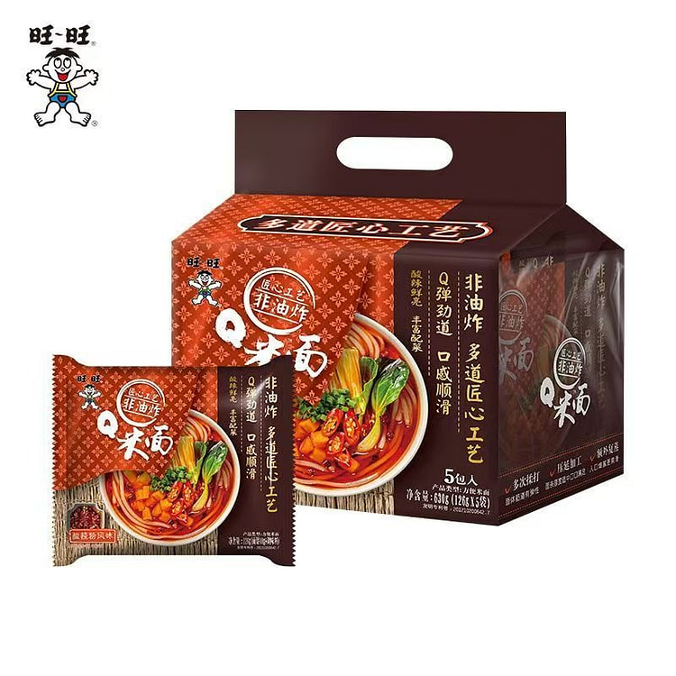 旺旺Q米面酸辣粉风味126g*5