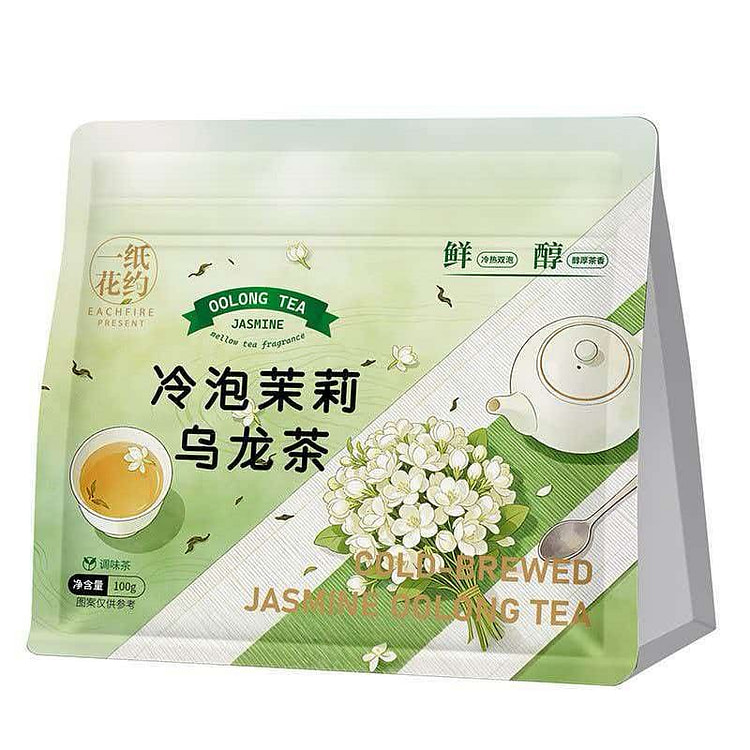 一纸花约茉莉乌龙茶100g冷泡茶高山乌龙茶 100 克