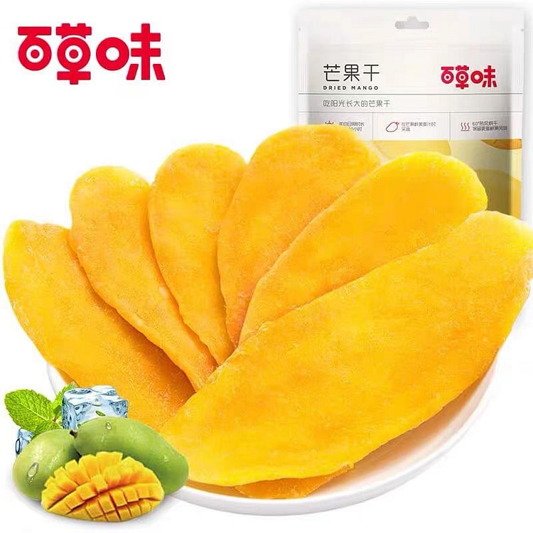 百草味芒果干60g/袋水果干果脯蜜饯网红零食小吃 (min 2)