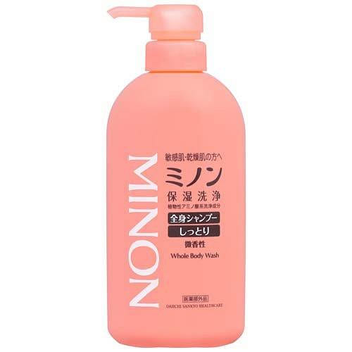 MINON Whole Body Wash 450ml Shampoo Shower Gel 1 each