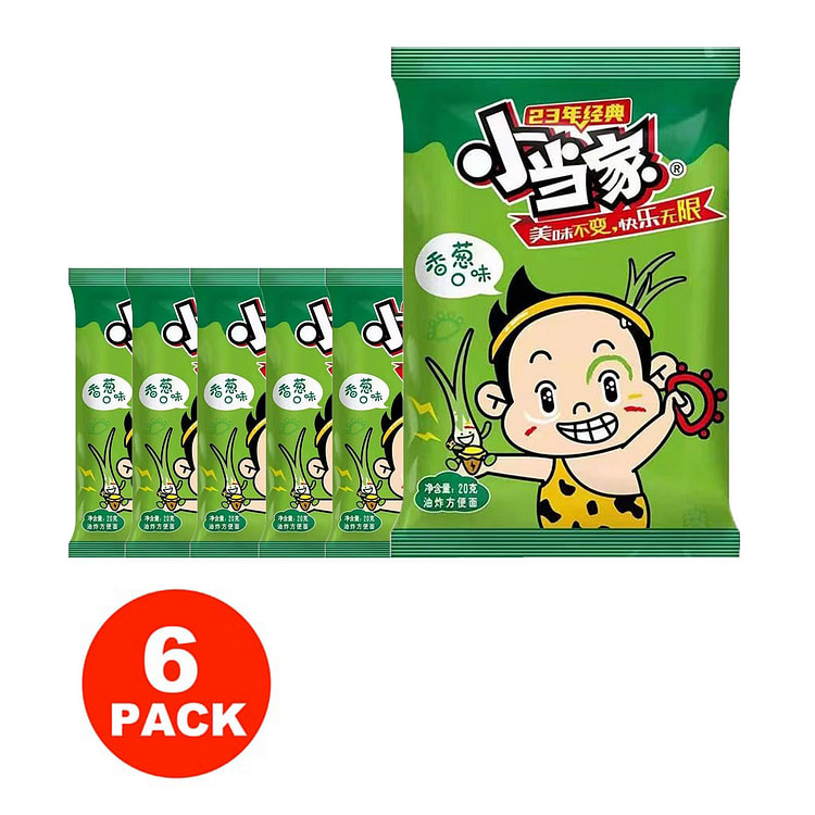 小当家干脆面干吃 童年零食 香葱味（6 pcs） 120 克