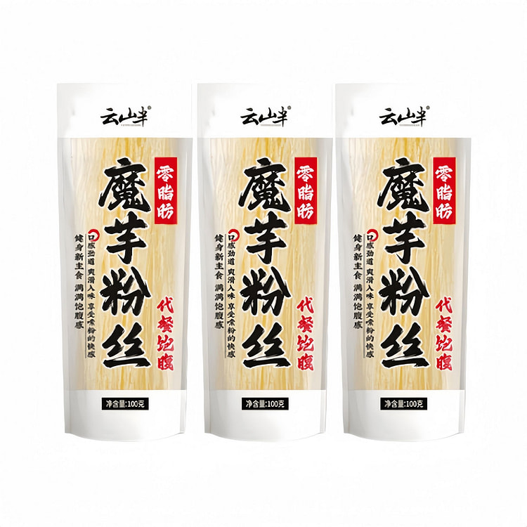 Yunshanban Zero Fat Dried Konjac Noodles 100g 3Bag 300 g