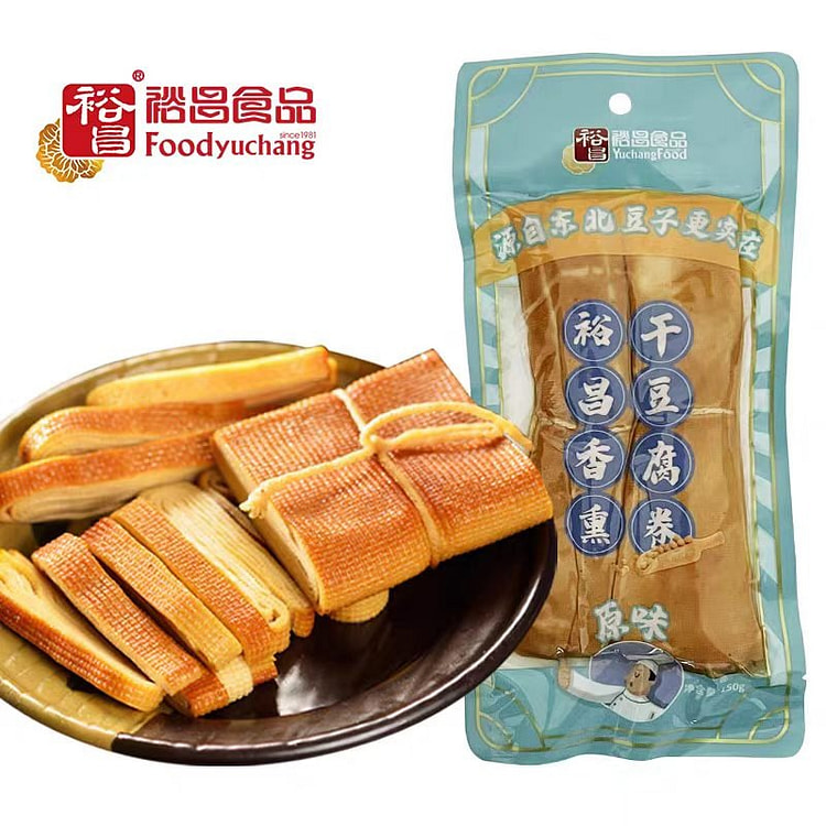 裕昌东北香薰干豆腐150g*4原味豆皮豆干下酒菜 575 克