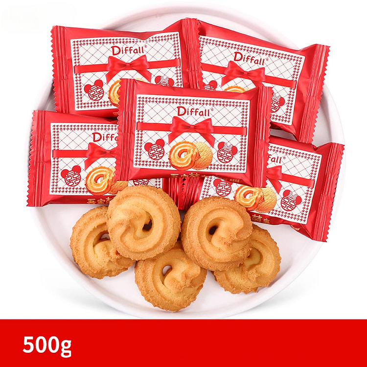 阿q熊吾家喜事曲奇结婚饼干散装500g*1袋