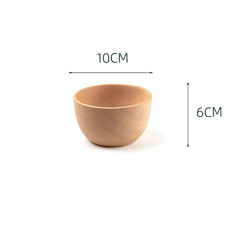 MUJI风 日式高颜值 手工打磨 榉木碗 10cm