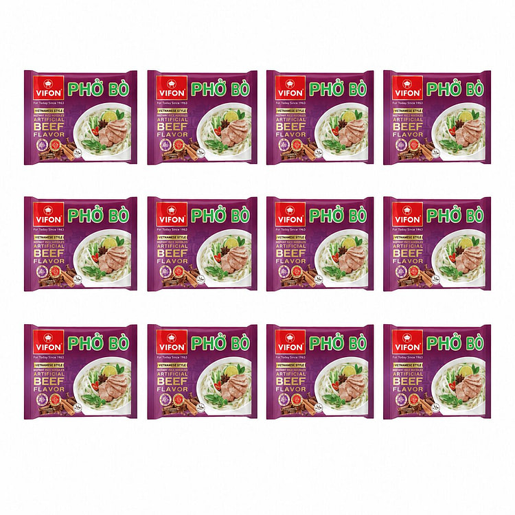 [12-PACK] VIFON Vietnamese Beef Flavor Instant Pho 2.12 oz*12 pack