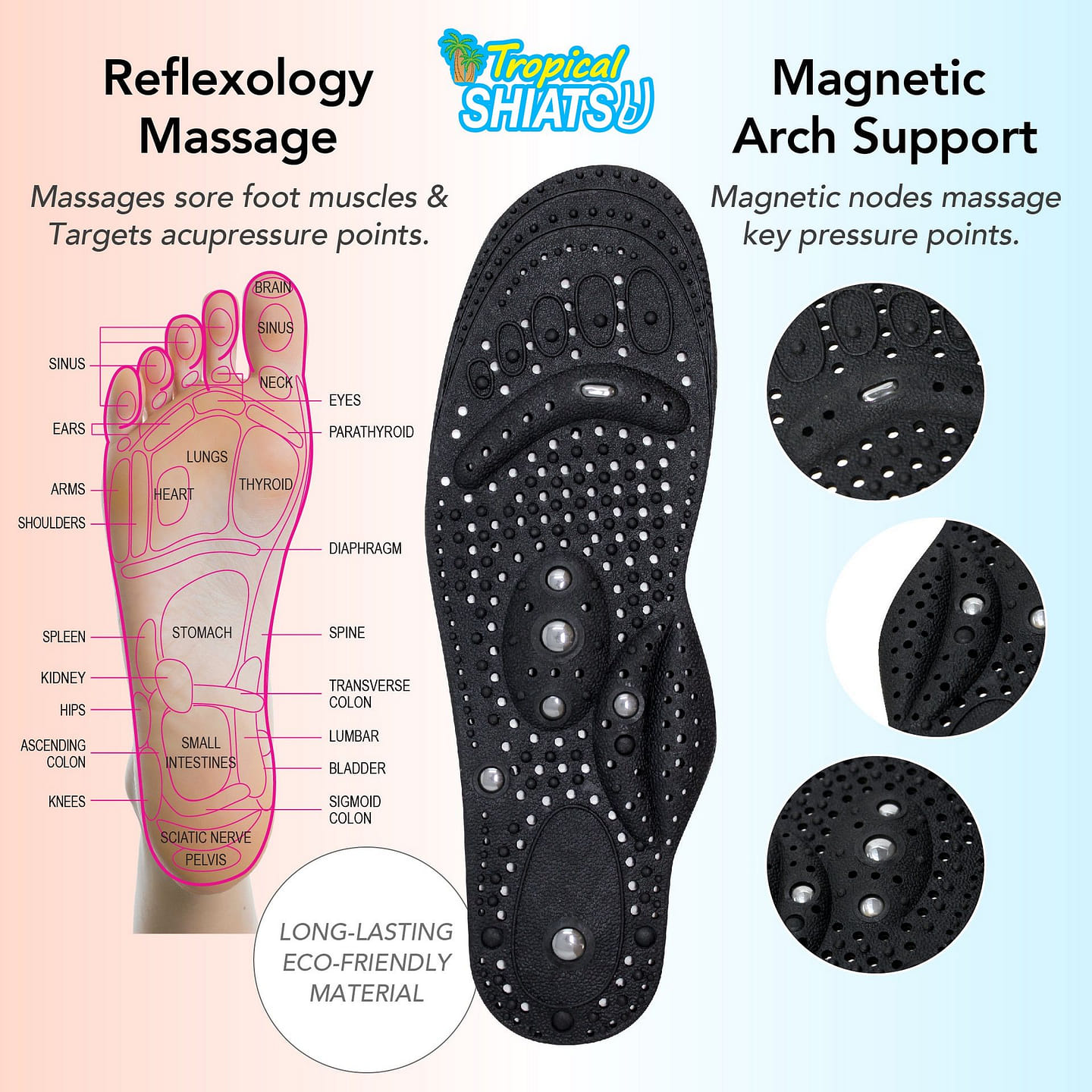 Daiwa Felicity Acupressure Shiatsu Insoles L 1 each