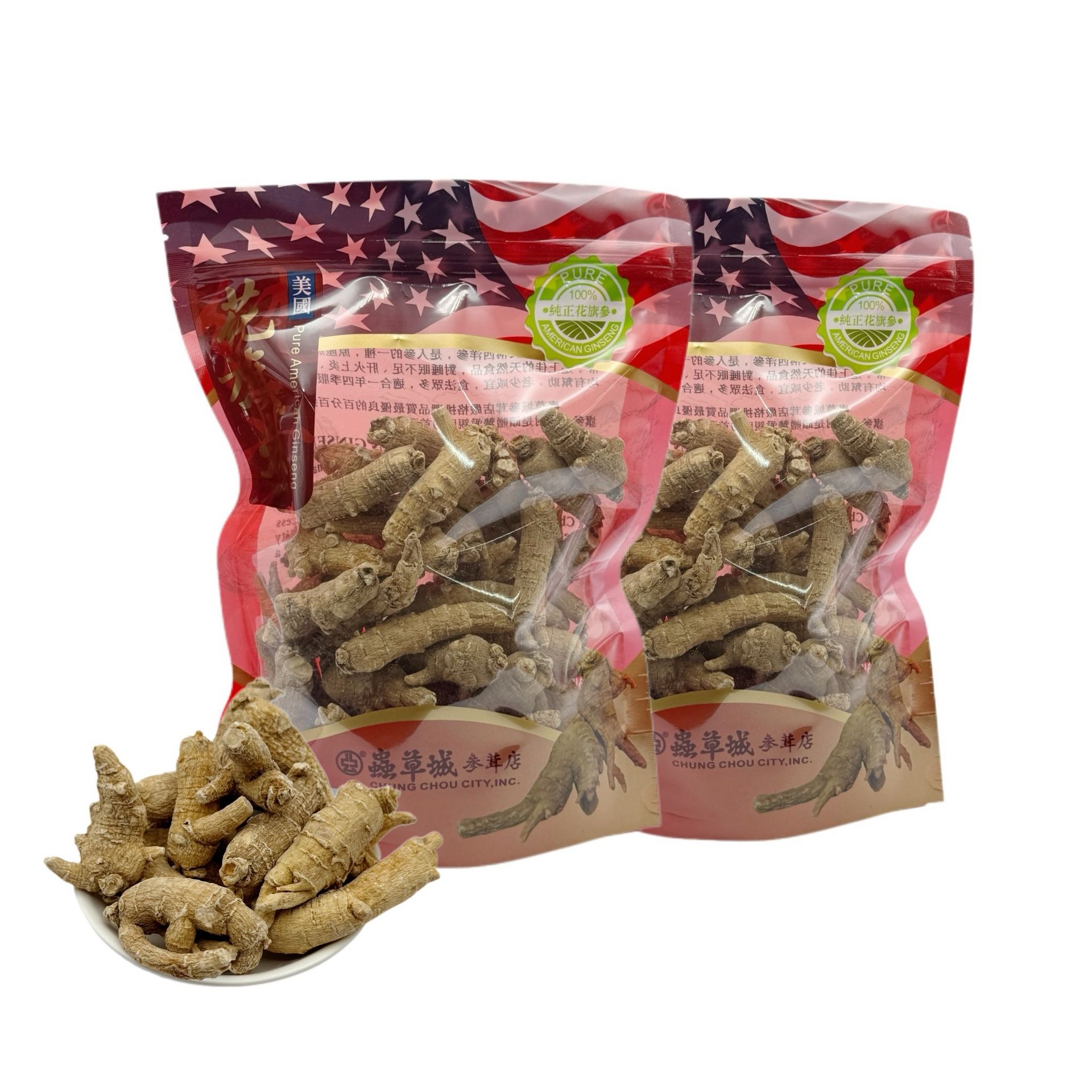 蟲草城 原尾花旗參粒 (1lb/包, 2袋裝) 2 磅
