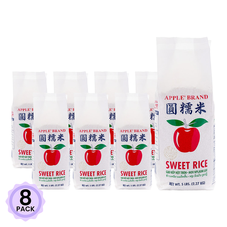 苹果牌 纯净圆糯米 5 磅*8 包