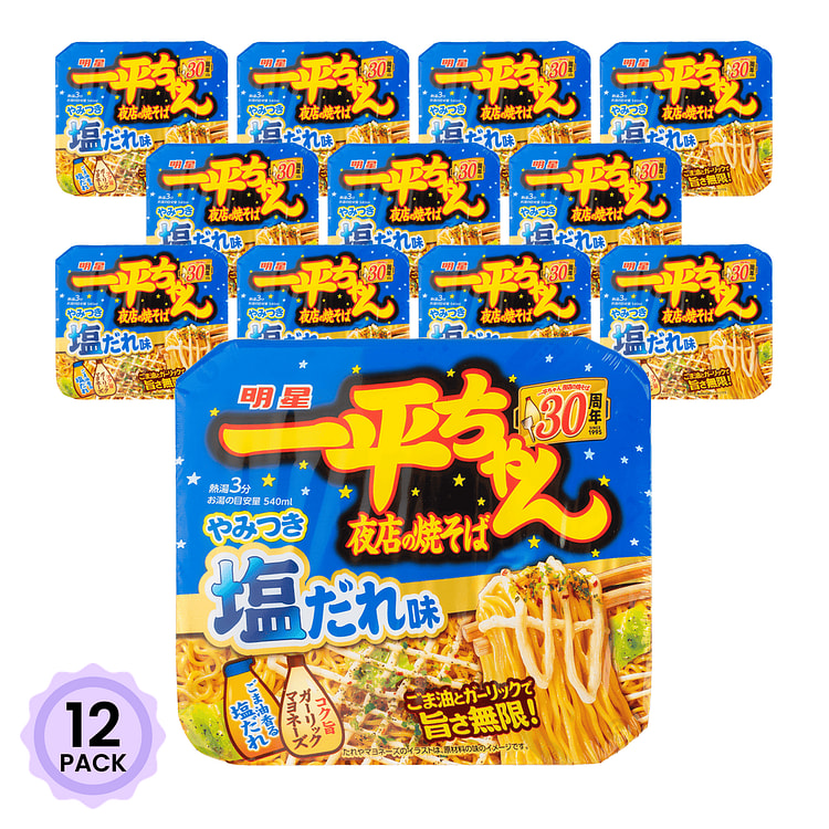 Myojo平酱 夜店炒面 胡椒盐蛋黄酱味 130 克*12 包