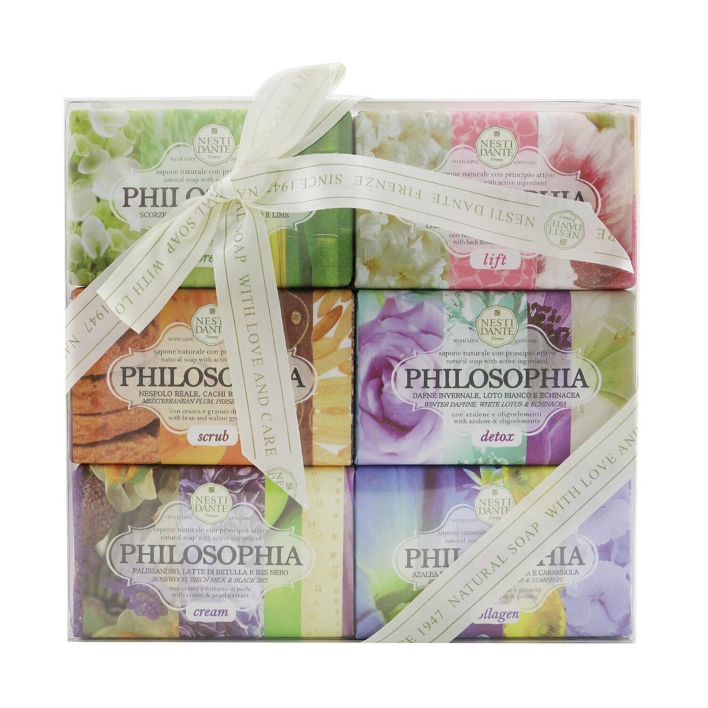 Nesti Dante Philosophia The Collection Soap Set: (Lift + Breeze + Detox + Scrub + Collagen + Cream) 150 그램