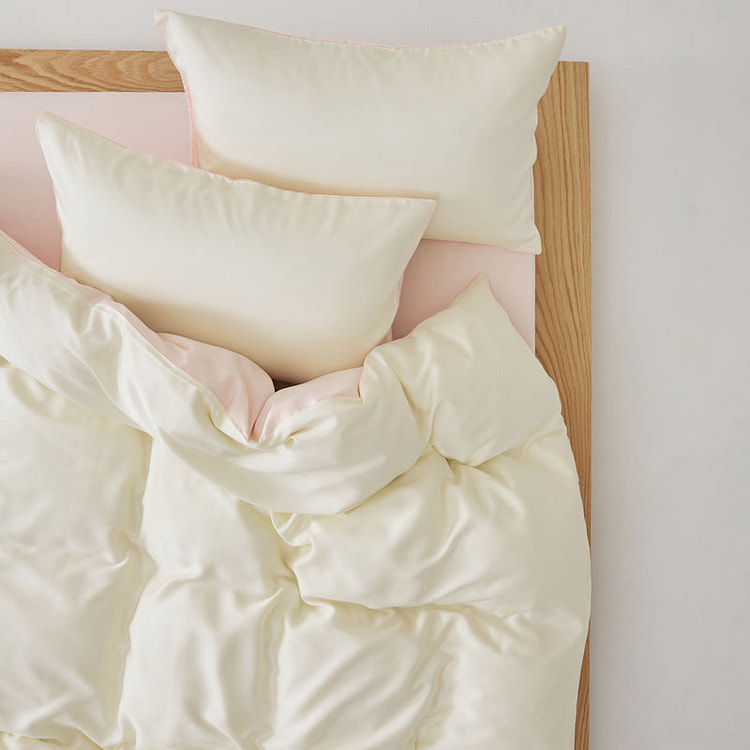 云涧天丝素色床上四件套 初桃-King 2000 克