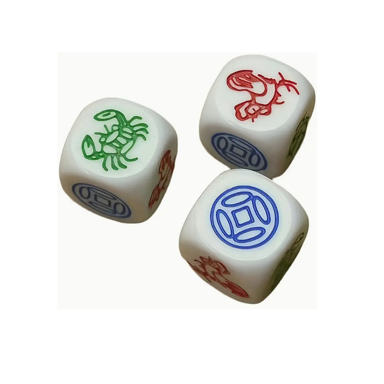 Fish, Shrimp, Crab, Gourd, Dice for Entertainment