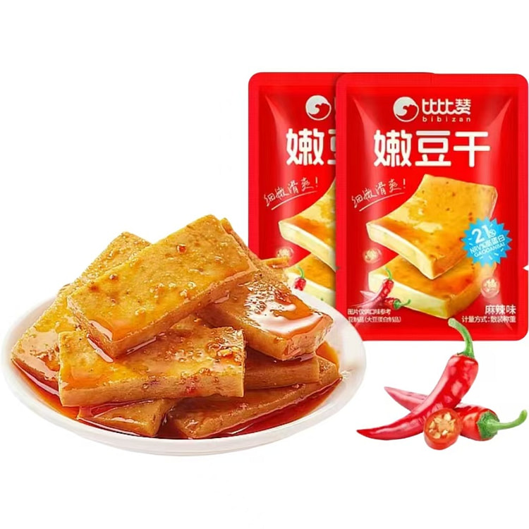 比比赞嫩豆干豆腐干.麻辣味20包共160克 160 克