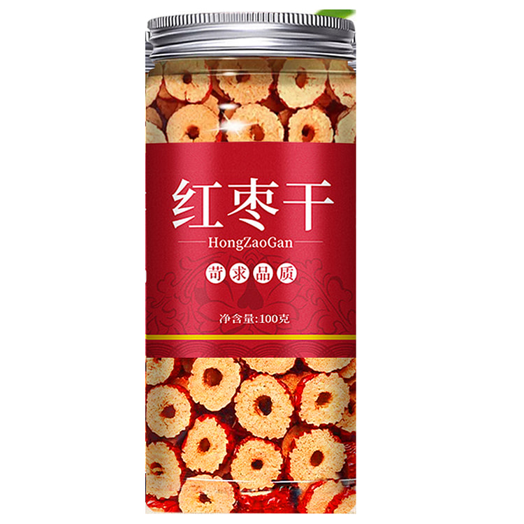 皇旦红枣片红枣干无核灰枣枣圈泡茶100g*1罐