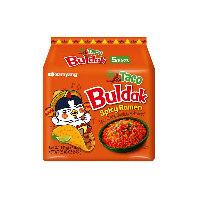 [Samyang] Mì ramen Buldak vị taco (dạng gói) - 23.8 oz 1 each