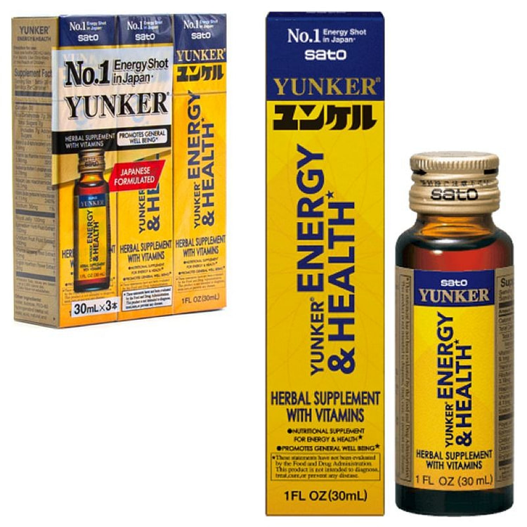 SATO Yunker Energy & Health Herbal Supplement 3pk 30 ml*3 bottles