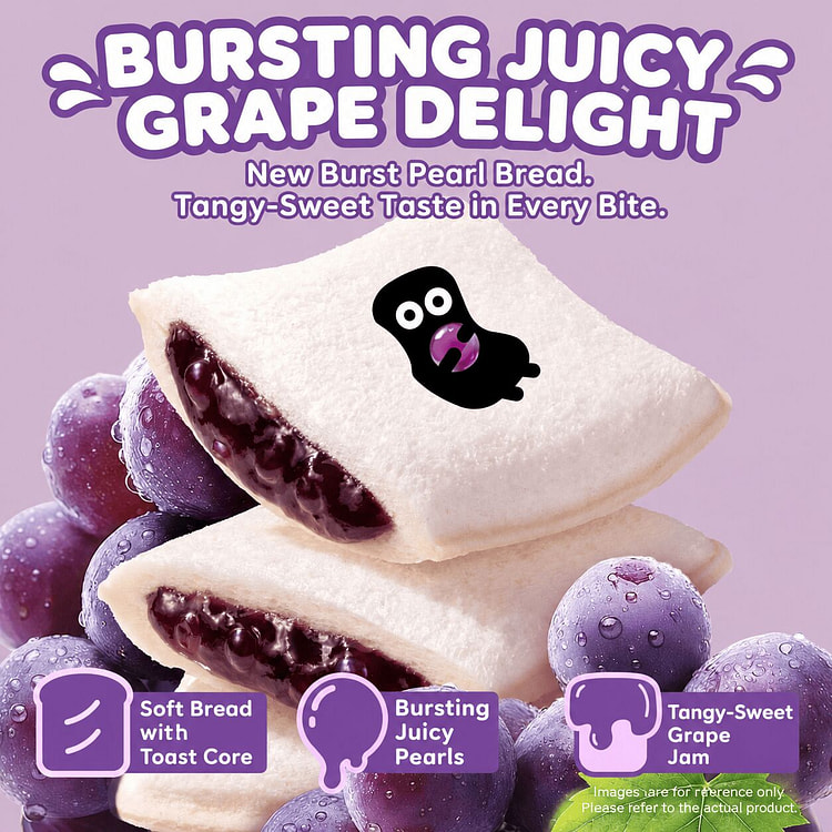 Little White's Soft Grape Boba Sandwich Breakfast 450 g