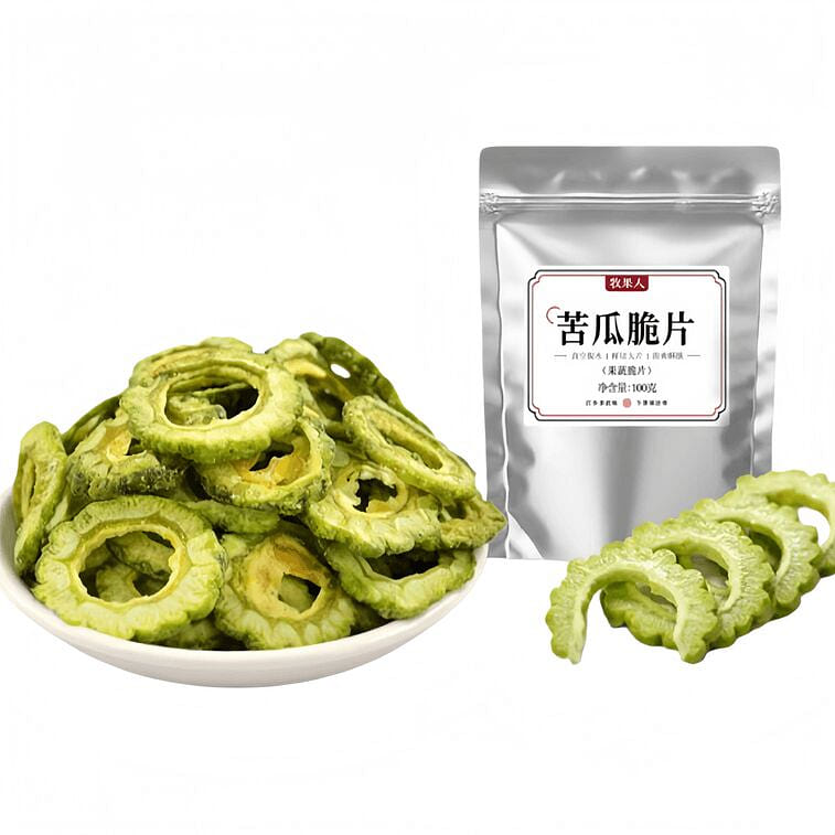 Muguoren Bitter Gourd Crisp Slices, 100g*1 Bag 100 g