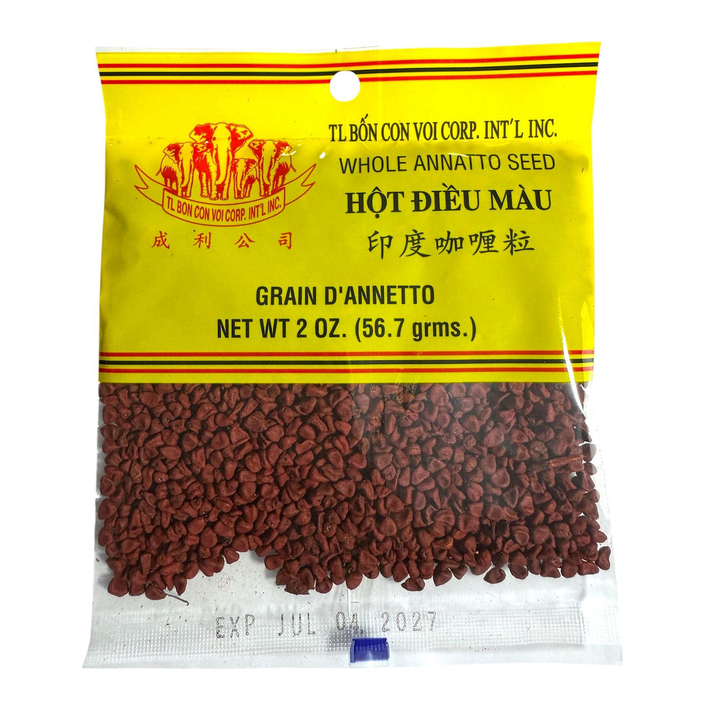 [Bon Con Voi] Whole Annatto Seed Hot Dieu Mau 56.7 g