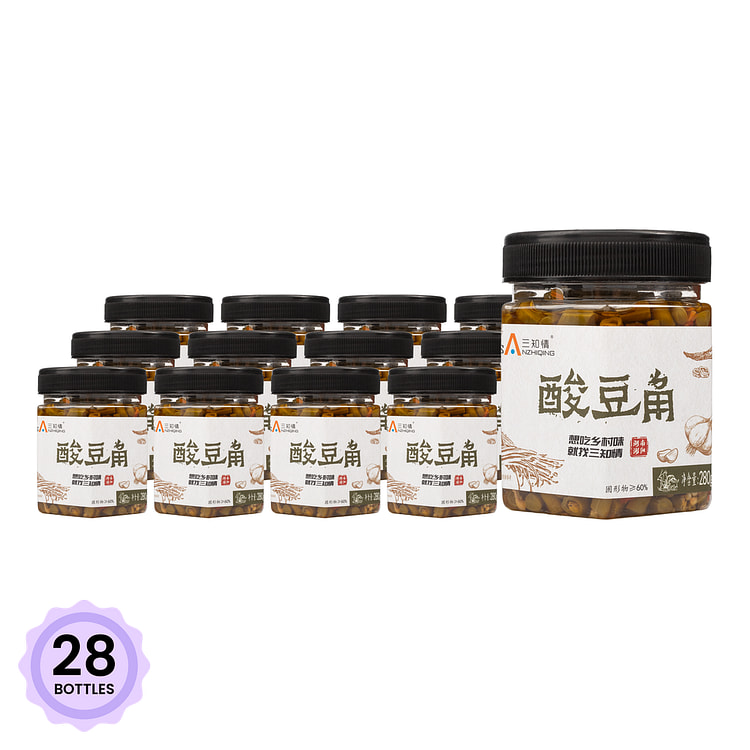 三知情 酸豆角 280 克*28 瓶