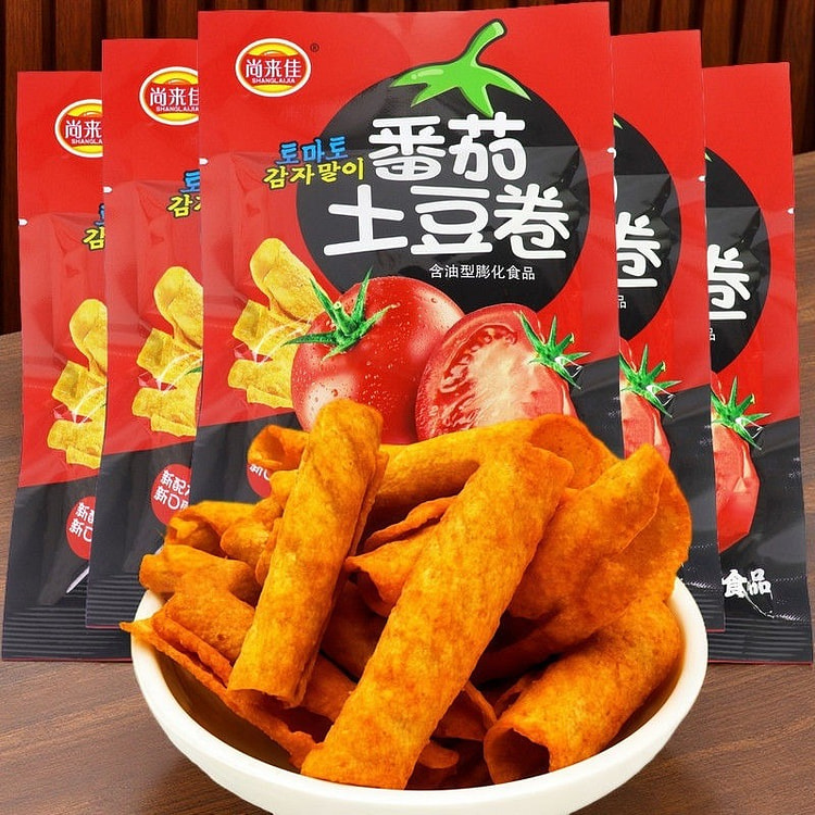 Tomato and potato roll potato chips 18g*10packages 180 g