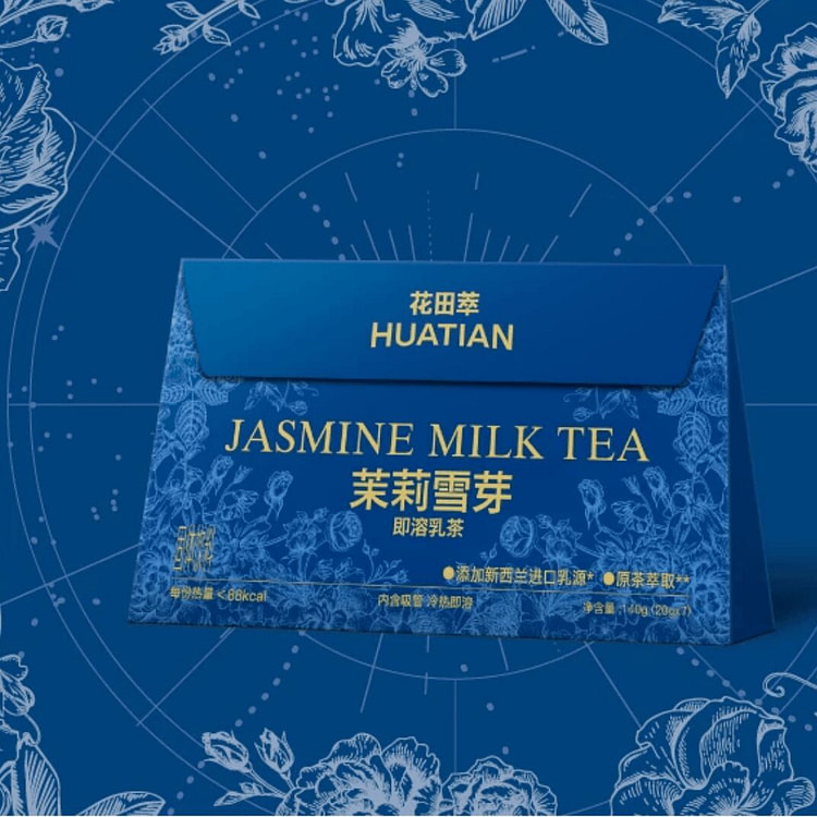 Huatiancui jasmine snow bud instant milk tea 140g 140 g
