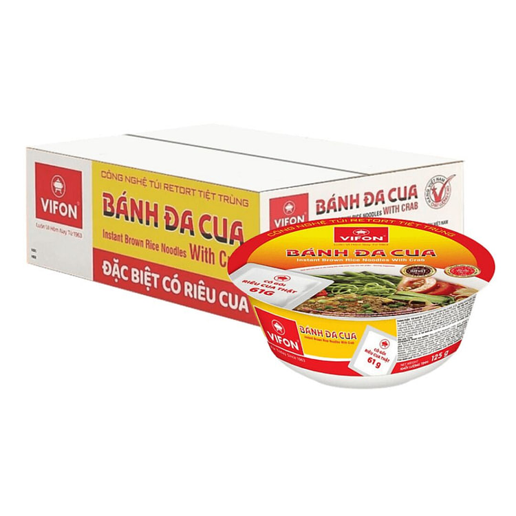 1 THÙNG BÁNH ĐA CUA VIFON - TÔ 125GR
