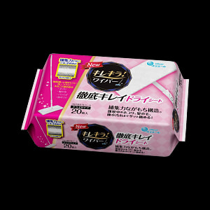 DAIO Elleair Clean and Shiny Dry Wipes for Flat Mop 20 pieces