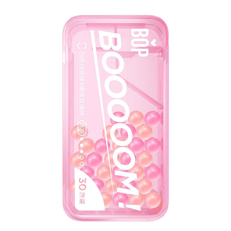 BOP Breath Blast Fresh Breath Gummies White Peach Rose 30 capsules 1 count