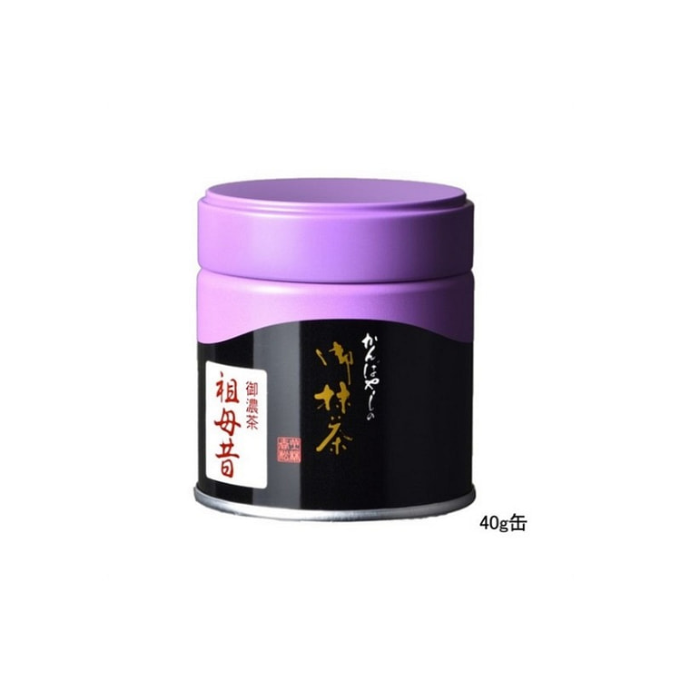 上林春松 罐装抹茶粉 40g 御濃茶 祖母昔