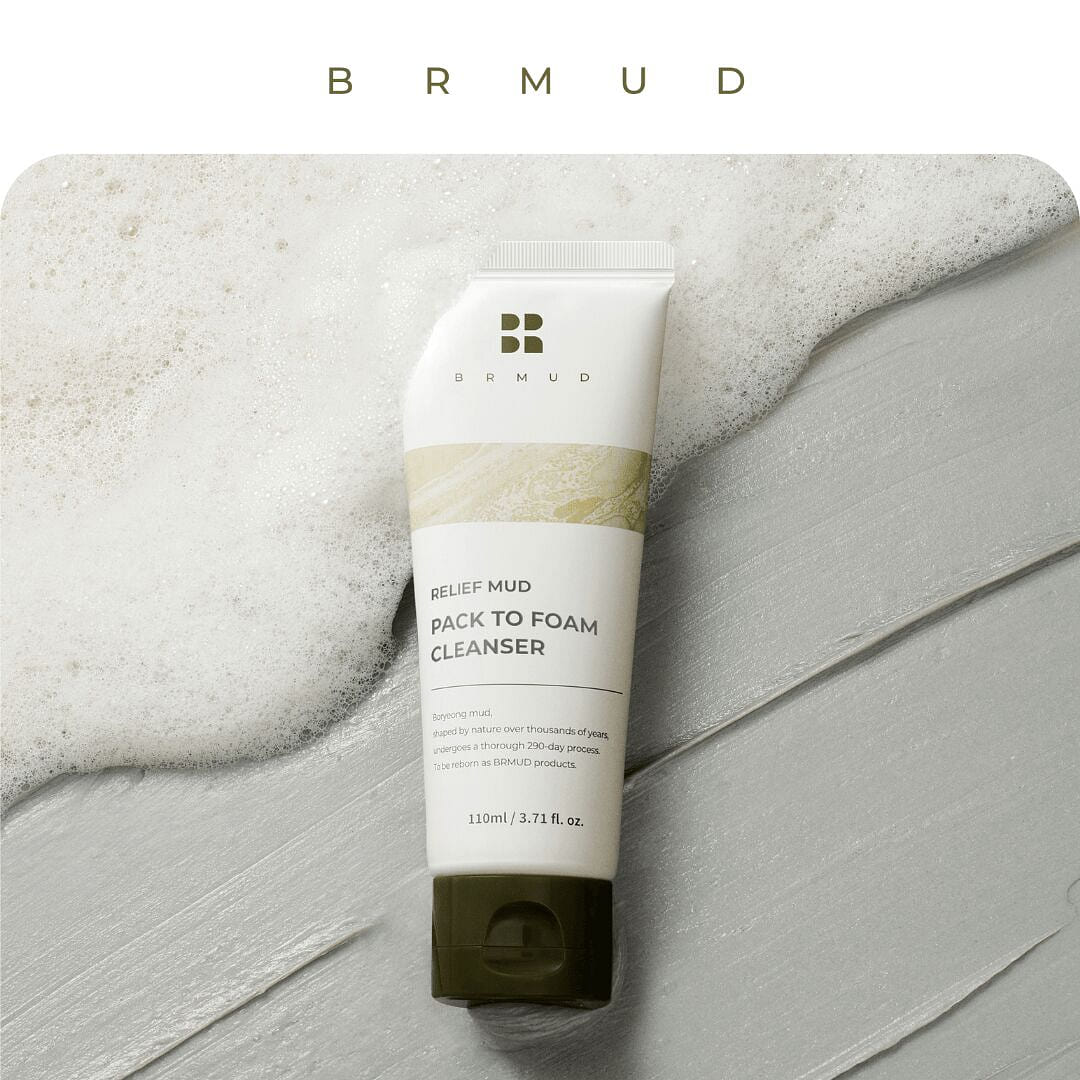 BRMUD Relief Mud Pack To Foam Cleanser 110ml 0.38 lb