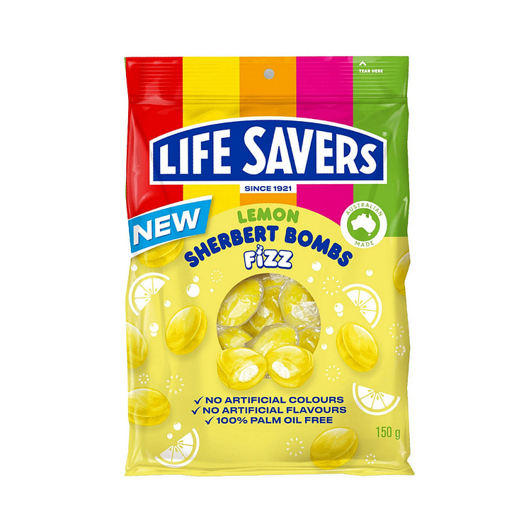 Life Savers Lemon Sherbert Bombs Fizz 150 g 1 each